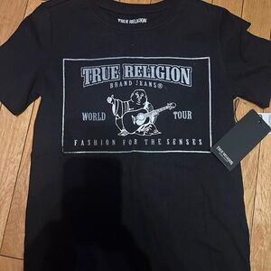 True Religion Black Crew Neck Tee